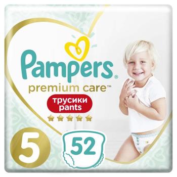 PAMPERS Premium Care Pants Kalhotky plenkové jednorázové 5 (12-17 kg) 52 ks