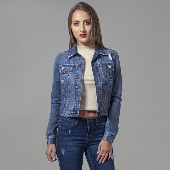 Urban Classics Ladies Denim Jacket ocean blue