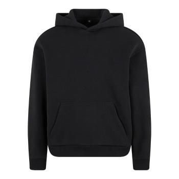 Build Your Brand Hebká pánská mikina přes hlavu Fluffy - Černá | 2XL