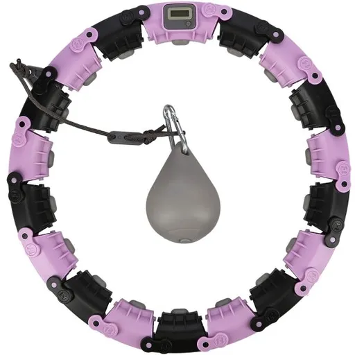 HMS FH03 Masážní hula hoop se závažím a počítadlem, černá, velikost