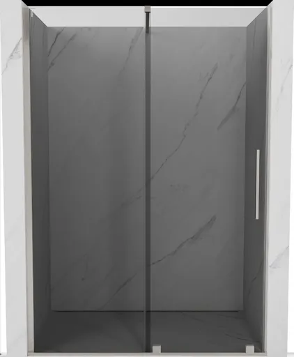 MEXEN/S Velar posuvné sprchové dveře 160, grafit, nikl kartáčovaný 871-160-000-41-97