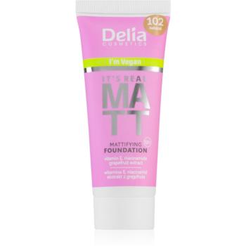 Delia Cosmetics It's Real Matt mattító alapozó árnyalat 102 Natural 30 ml