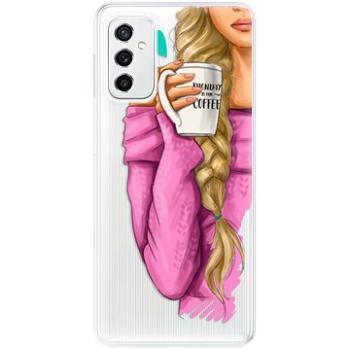 iSaprio My Coffe and Blond Girl pro Samsung Galaxy M52 5G (coffblon-TPU3-M52_5G)