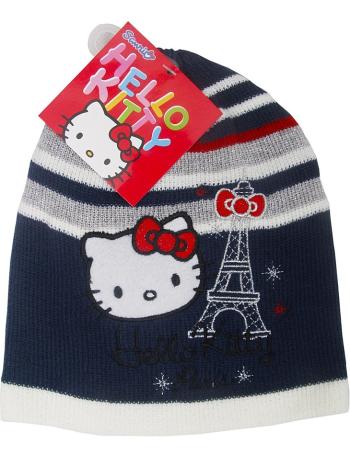 Hello kitty dívčí modrá pruhovaná čepice paris vel. 54