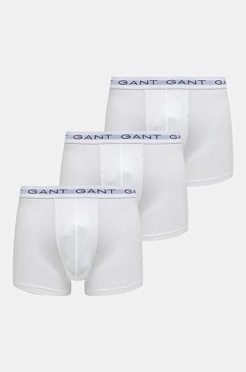 Boxerky Gant 3-pack pánské, bílá barva