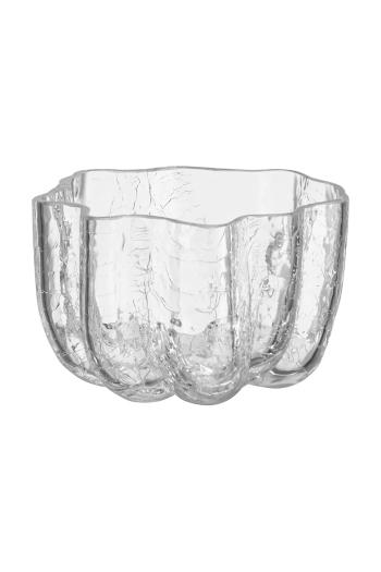 Dekoračný svietnik Kosta Boda Crackle 5,8 cm priehľadná farba
