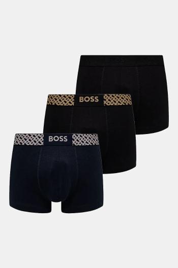 Boxerky BOSS 3-pack pánské, černá barva, 50524525