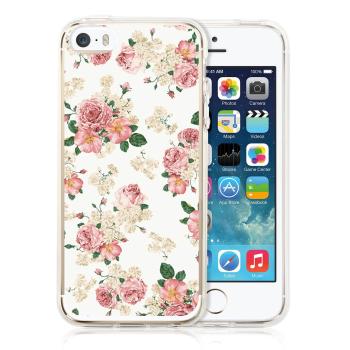 MY ART kryt Apple iPhone 5 / 5S / SE PINK ROSES (016)