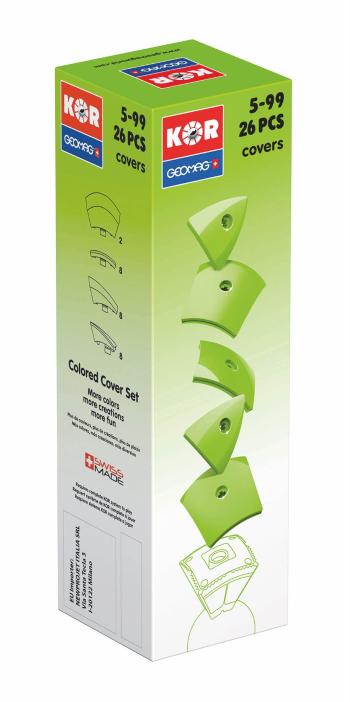 Építőjáték Geomag KOR - 26db, zöld