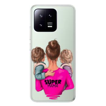 Odolné silikonové pouzdro iSaprio - Super Mama - Two Boys - Xiaomi 13