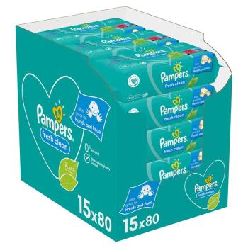 Pampers Fresh Clean dětské čisticí ubrousky 15 x 80 ks