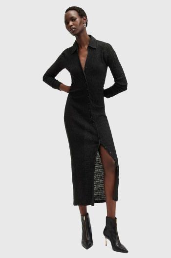 Šaty AllSaints CONNIE MIDI DRESS černá barva, midi, W106DB