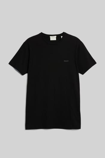 TRIČKO GANT SLIM MERCERIZED SS T-SHIRT BLACK