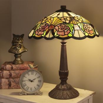 Stolní lampa Tiffany Roses - Ø 44*57 cm  5LL-5546