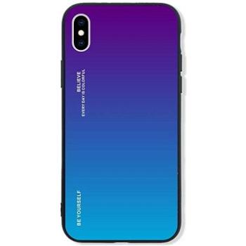 TopQ LUXURY iPhone XS pevný duhový purpurový 48877 (Sun-48877)