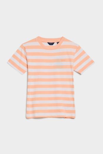 TRIČKO GANT RELAXED STRIPED T-SHIRT APRICOT CREAM