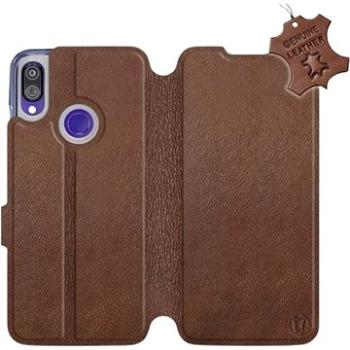 Flip pouzdro na mobil Xiaomi Redmi Note 7 - Hnědé - kožené -  Brown Leather (5903226830107)