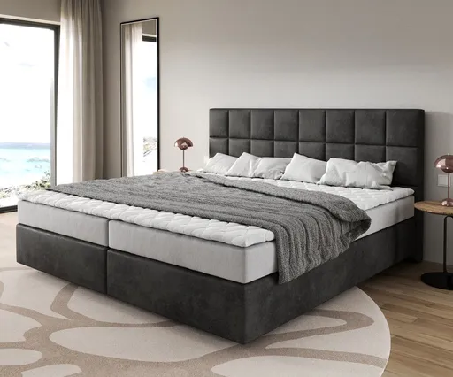 Boxspring postel Dream-Fine mikrovlákno 200x200 cm s matrací