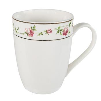 Porcelánový hrnek s růžičkami Cutty Rose - 12*8*10 cm / 300 ml CURMU