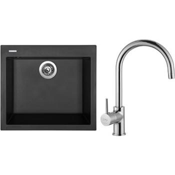 SINKS CUBE 560 Pureblack+VITALIA (CU56026VICL)