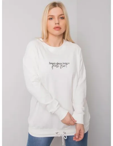 Dámská mikina s nápisem plus size MARLOW ecru