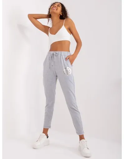 Dámské tepláky se zavazováním DIB šedé