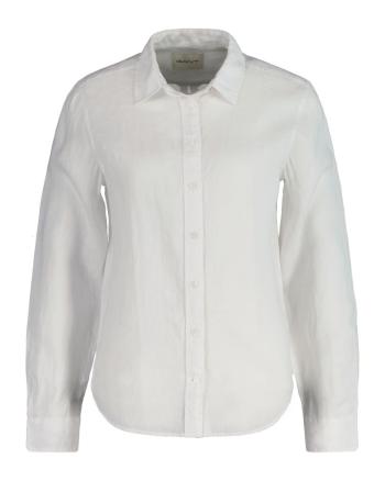 KOŠILE GANT REG LINEN CHAMBRAY SHIRT WHITE