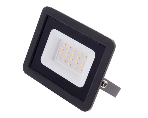 T-LED Černý LED reflektor 20W Economy Barva světla: Teplá bílá 103004