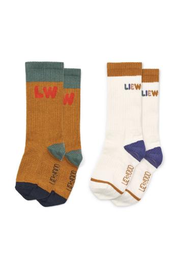 Dětské ponožky Liewood Annette Socks 2-Pack 2-pack hnědá barva, LW19193