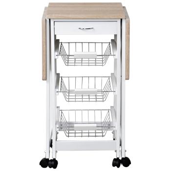 Kesper 25817 Kuchynský vozík s pracovnou doskou, 75,5 x 37 x 37 cm