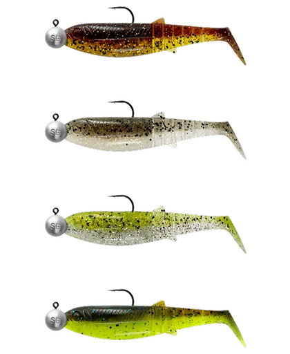 Savage gear gumová nástraha cannibal shad clearwater mix 4+4 - 8 cm 5 g 7,5 g #2/0