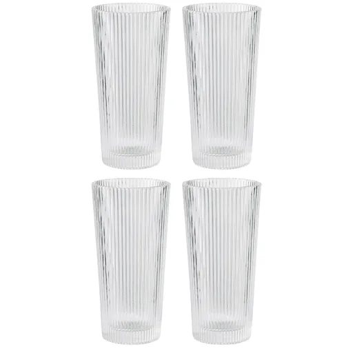 Sklenice na long drink PILASTRO 300 ml, sada 4 ks, čirá, Stelton