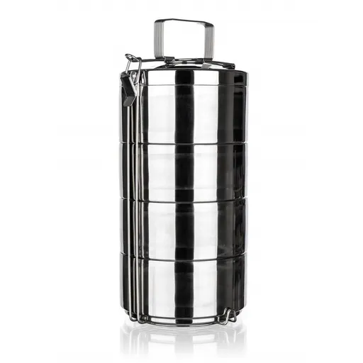 Banquet Jídlonosič nerezový dvoustěnný AKCENT, 4 díly