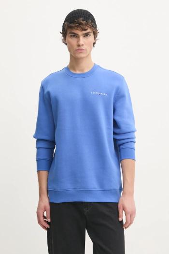 Mikina Tommy Jeans pánska, tyrkysová farba, jednofarebná, DM0DM20249