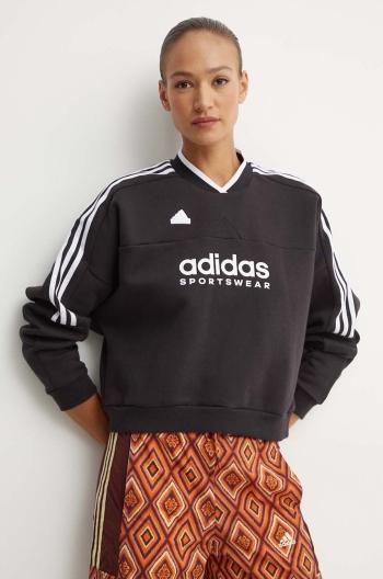 Mikina adidas Tiro dámská, černá barva, hladká, IX3779