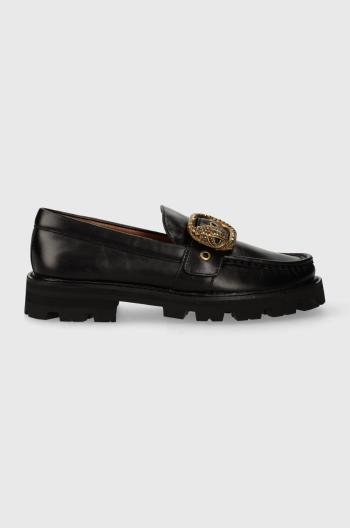 Kožené mokasíny Kurt Geiger London Mayfair Chunky dámské, černá barva, na platformě, 573000109