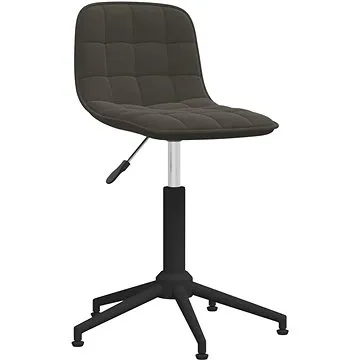 Otočná jídelní židle tmavě šedá samet, 334065 (334065)