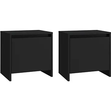 SHUMEE Noční stolky 2 ks černé 45 × 34 × 44,5 cm dřevotříska, 809866 (809866)