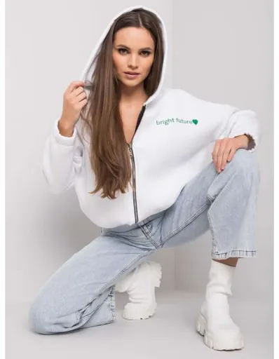 Dámská mikina vyšívaná Michelle RUE PARIS bílá