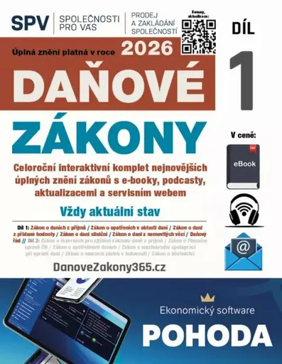 Daňové zákony 2026 (Díl 1.)