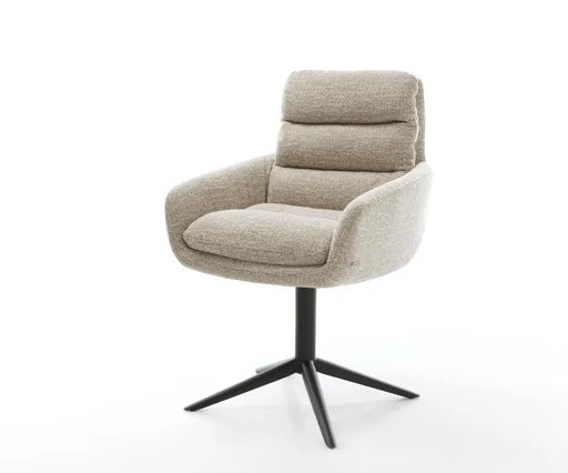 Jídelní židle Abelia-Flex s područkami látka Měkký béžová