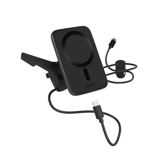 Epico Qi2 Mag+ ultra tenká autonabíječka - černá