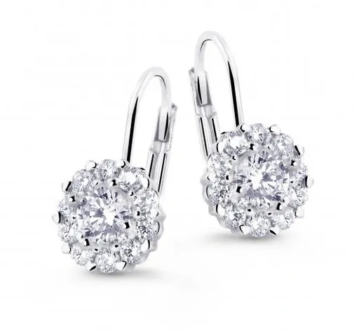 Cutie Jewellery Krásné náušnice z bílého zlata se zirkony Z8040-55-10-X-2