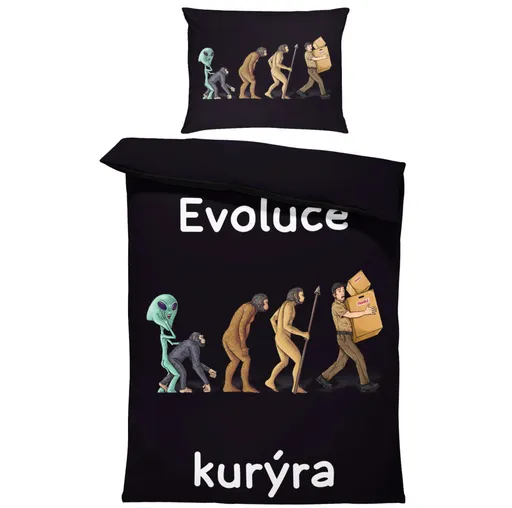 Povlečení Evoluce kurýra (Rozměr : 1x140/200 + 1x90/70)