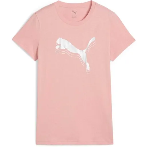 Puma ESSENTIALS METALLIC TEE Dámské triko, růžová, velikost