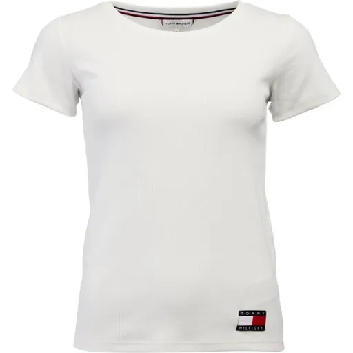 Tommy Hilfiger TOMMY 85 RIB-SS TEE Dámské tričko, šedá, velikost