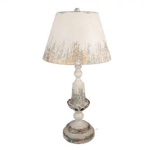 Béžová antik kovová stolní lampa Brocante - Ø 36*70 cm E27/ 1*60W Clayre & Eef