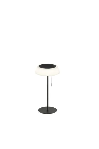 FANEUROPE FAN EUROPE Solární stolní lampa Jin (černá), dobíjecí LED 1,2 W, stmívatelná 3000K, IP54, 17 x 32 cm