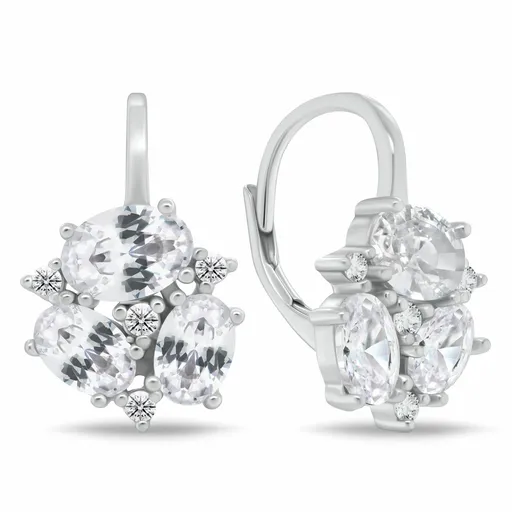 Brilio Silver Okouzlující stříbrné náušnice s čirými zirkony EA1182W