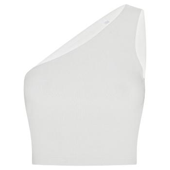 SF (Skinnifit) Dámský crop top na jedno rameno - Bílá | XS